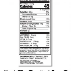 Light Cellar Freeze Dried Dragon Fruit